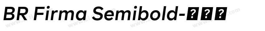 BR Firma Semibold字体转换